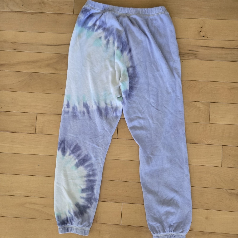 Sunburst Tie Dye Jogger Pant Sweatshirt Set Blue White Womens Small S - Picture 9 of 16